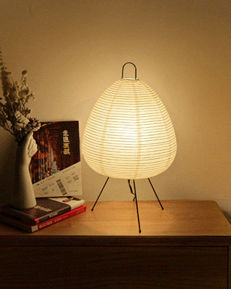 Lampe de table à lanterne en papier trépied japonais WOMO-WM8023