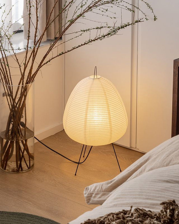 Lampe de table à lanterne en papier trépied japonais WOMO-WM8023