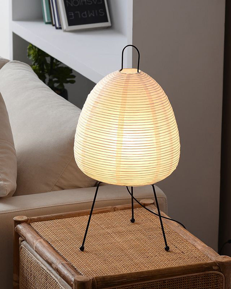 Lampe de table à lanterne en papier trépied japonais WOMO-WM8023