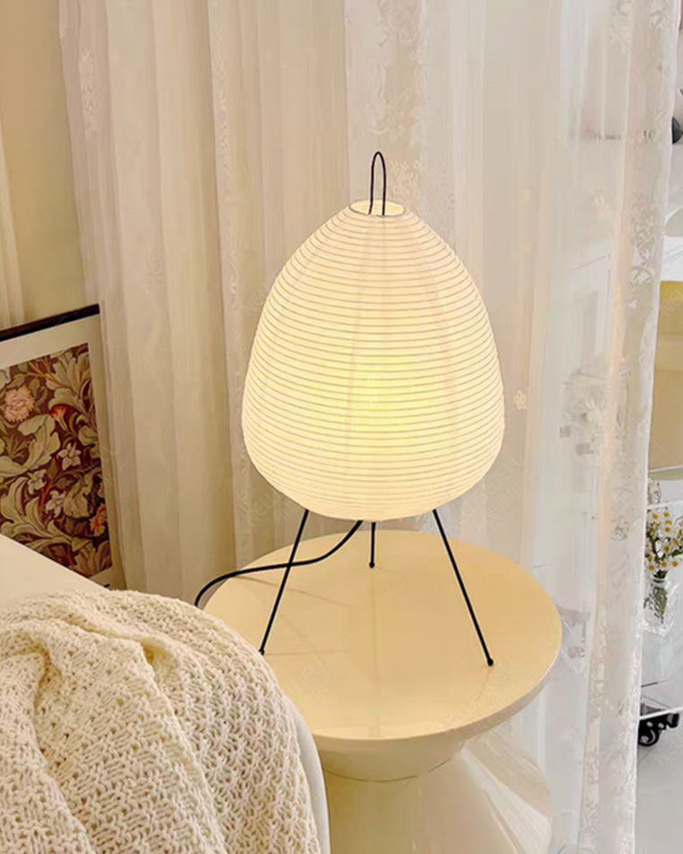 Lampe de table à lanterne en papier trépied japonais WOMO-WM8023