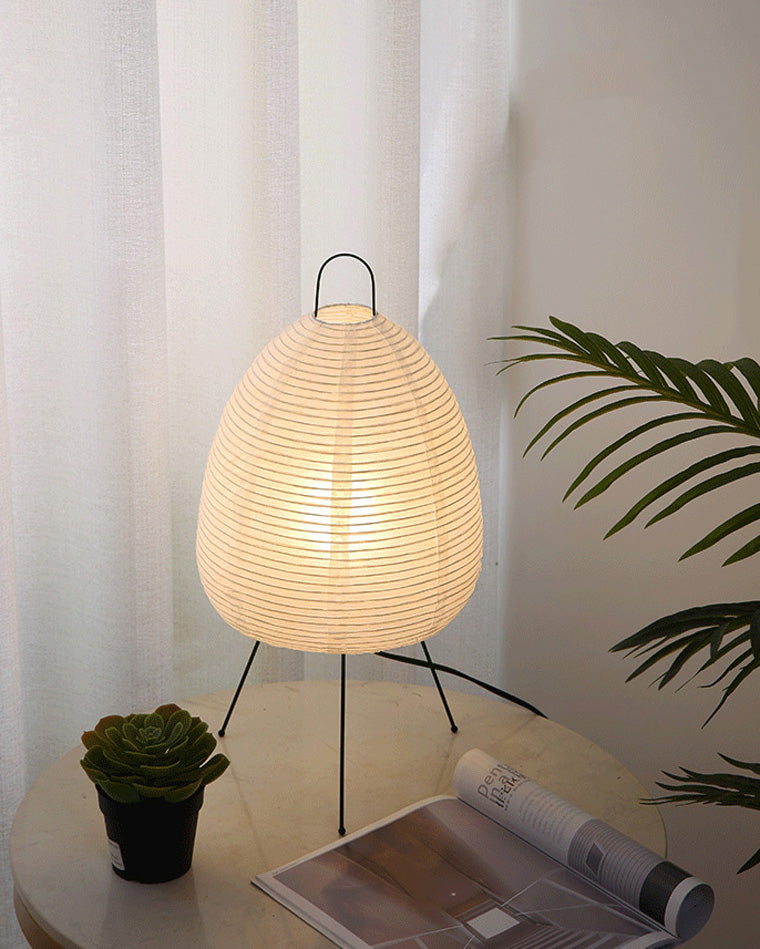 Lampe de table à lanterne en papier trépied japonais WOMO-WM8023