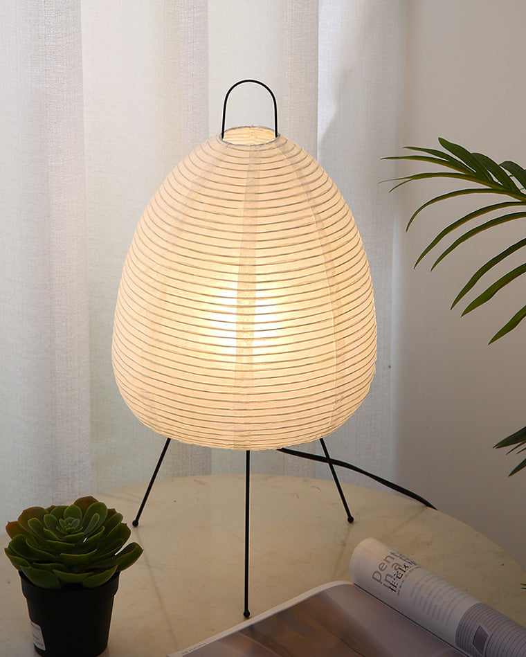 Lampe de table à lanterne en papier trépied japonais WOMO-WM8023