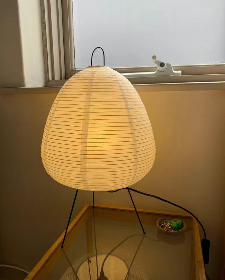Lampe de table à lanterne en papier trépied japonais WOMO-WM8023
