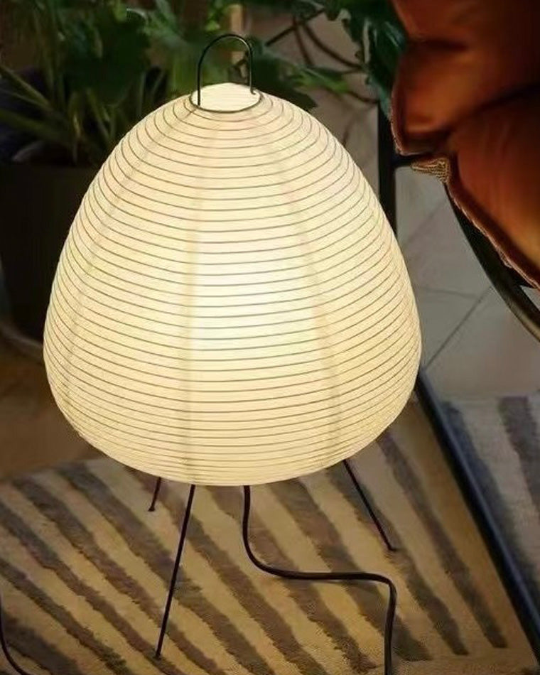 Lampe de table à lanterne en papier trépied japonais WOMO-WM8023