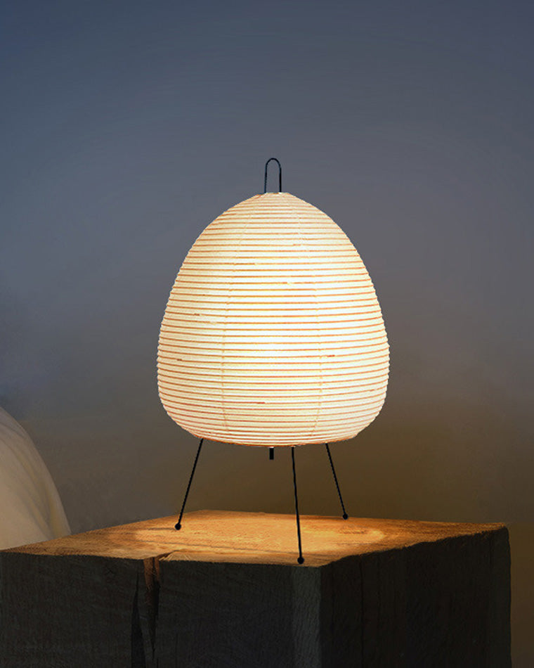 Lampe de table à lanterne en papier trépied japonais WOMO-WM8023