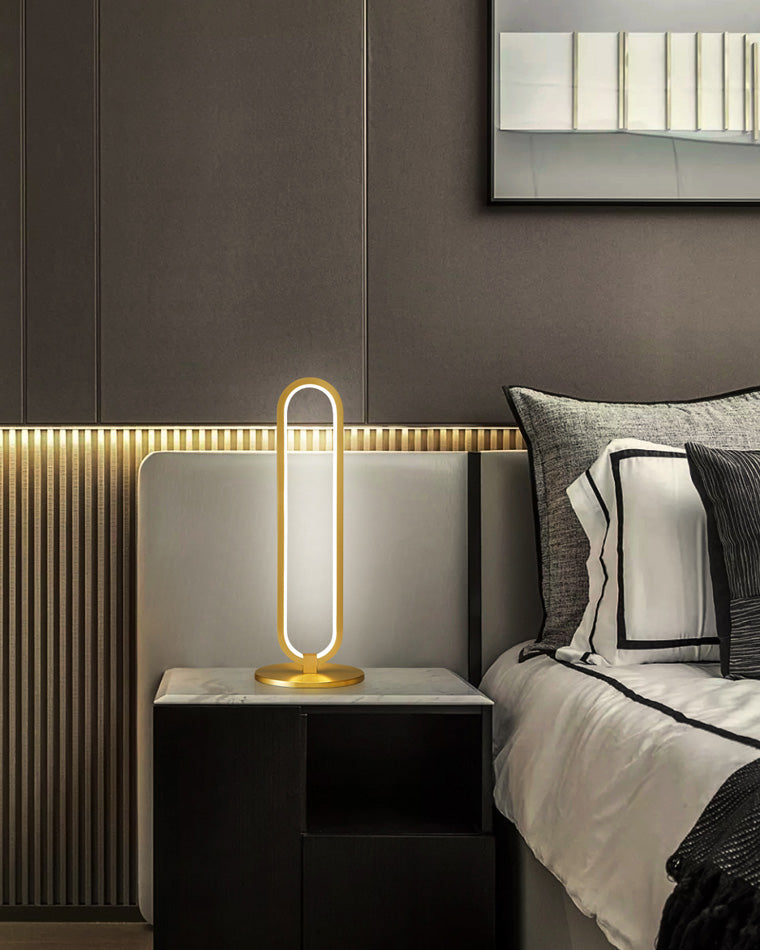 WOMO Longue lampe de table ovale à LED en laiton-WM8034