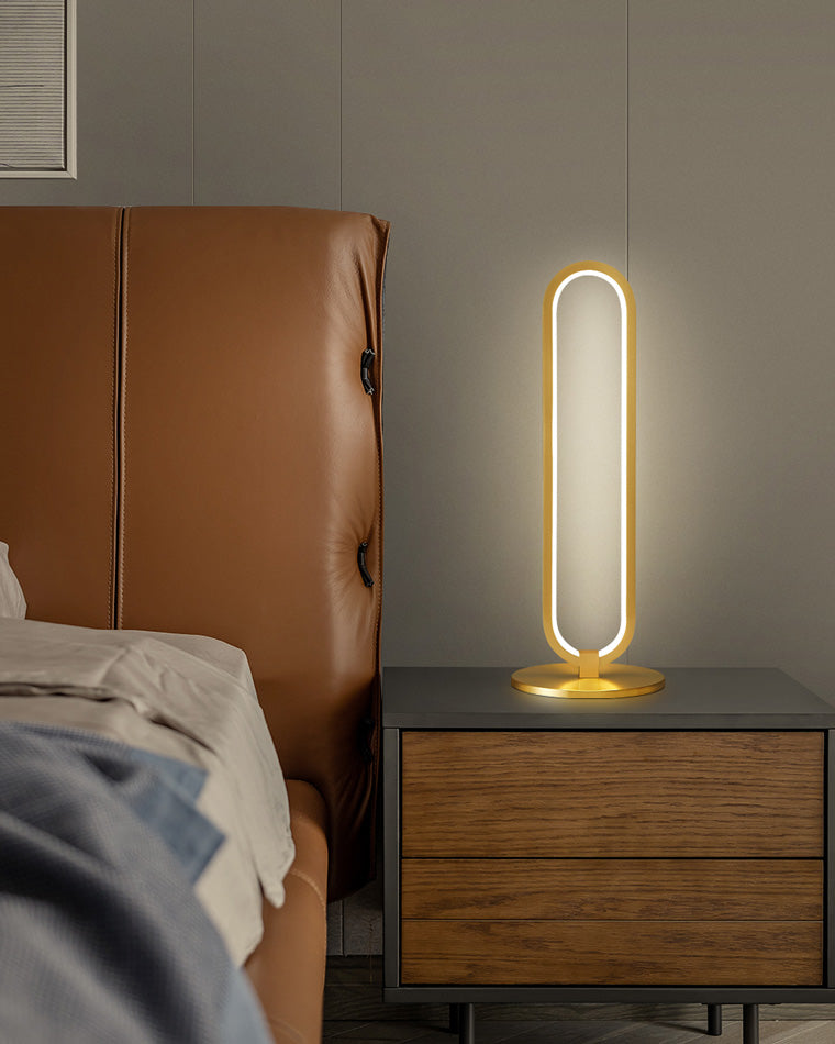 WOMO Longue lampe de table ovale à LED en laiton-WM8034
