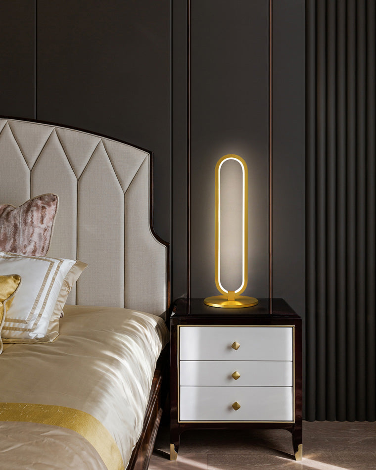 WOMO Longue lampe de table ovale à LED en laiton-WM8034