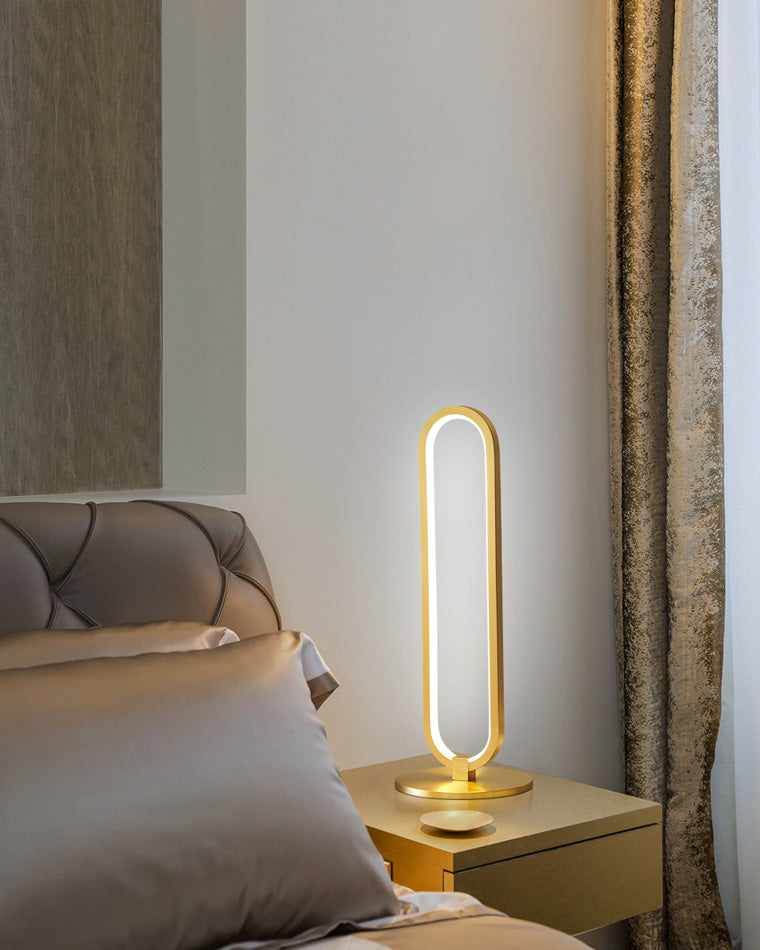WOMO Longue lampe de table ovale à LED en laiton-WM8034