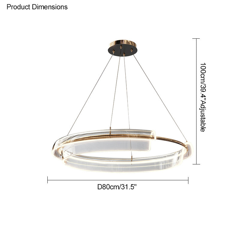 Lustre LED circulaire WOMO Gold-WM2165