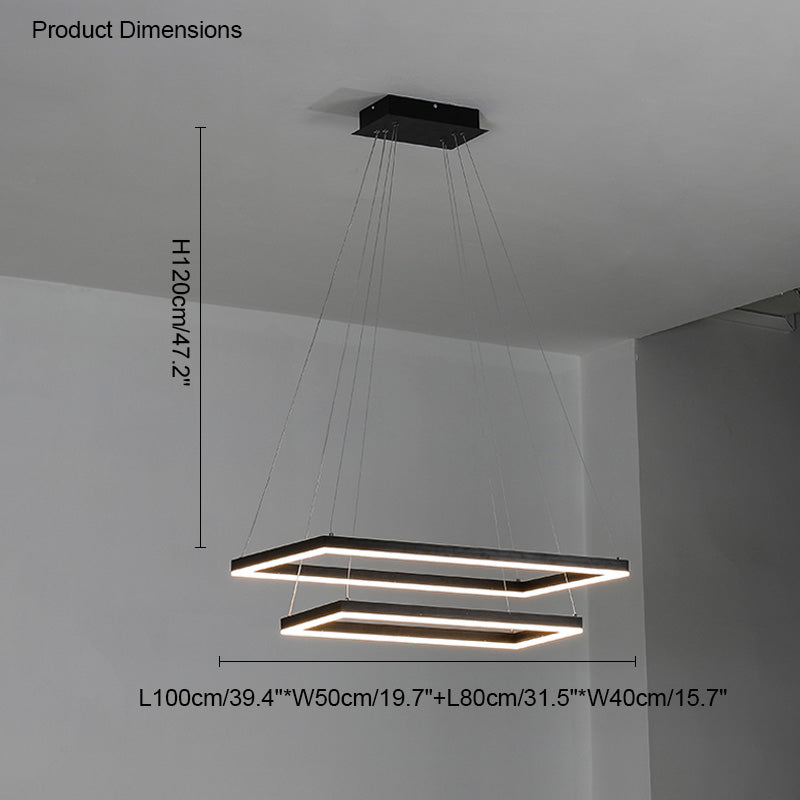 WOMO Lustre Rectangulaire Led Luxe-WM2120