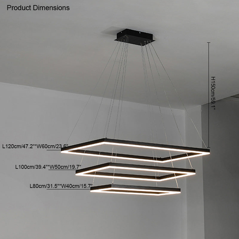 WOMO Lustre Rectangulaire Led Luxe-WM2120