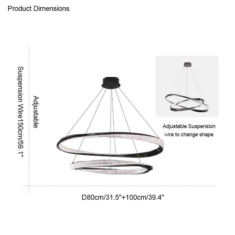 WOMO Lustre Cercle Led en Verre-WM2128