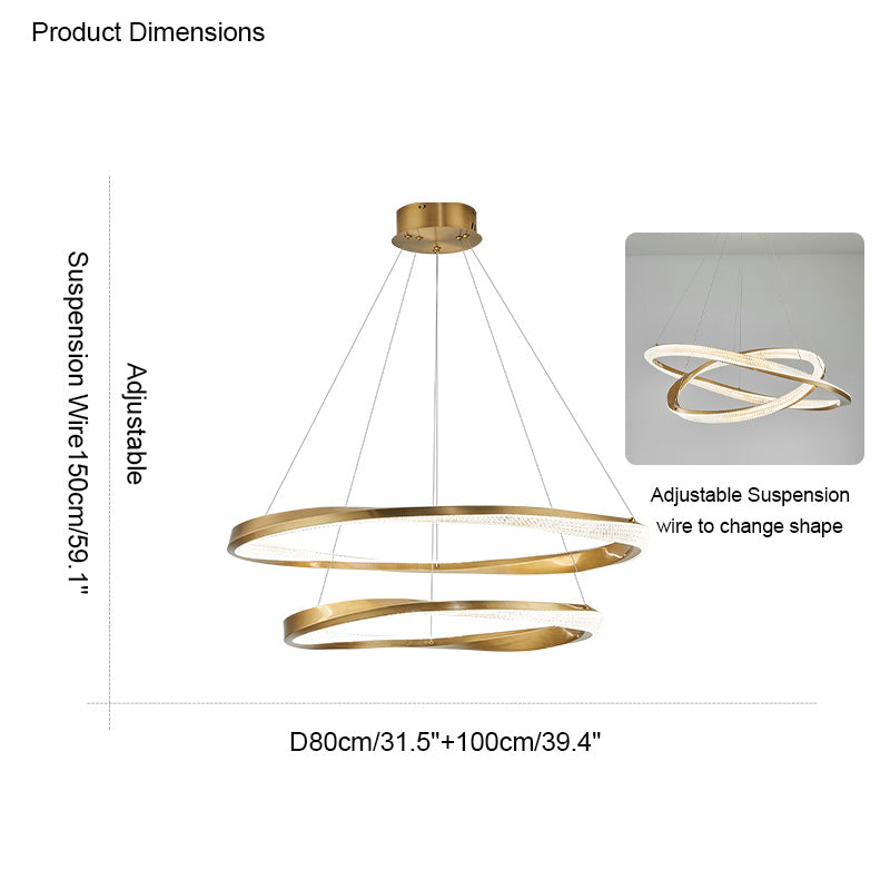 WOMO Lustre Cercle Led en Verre-WM2128