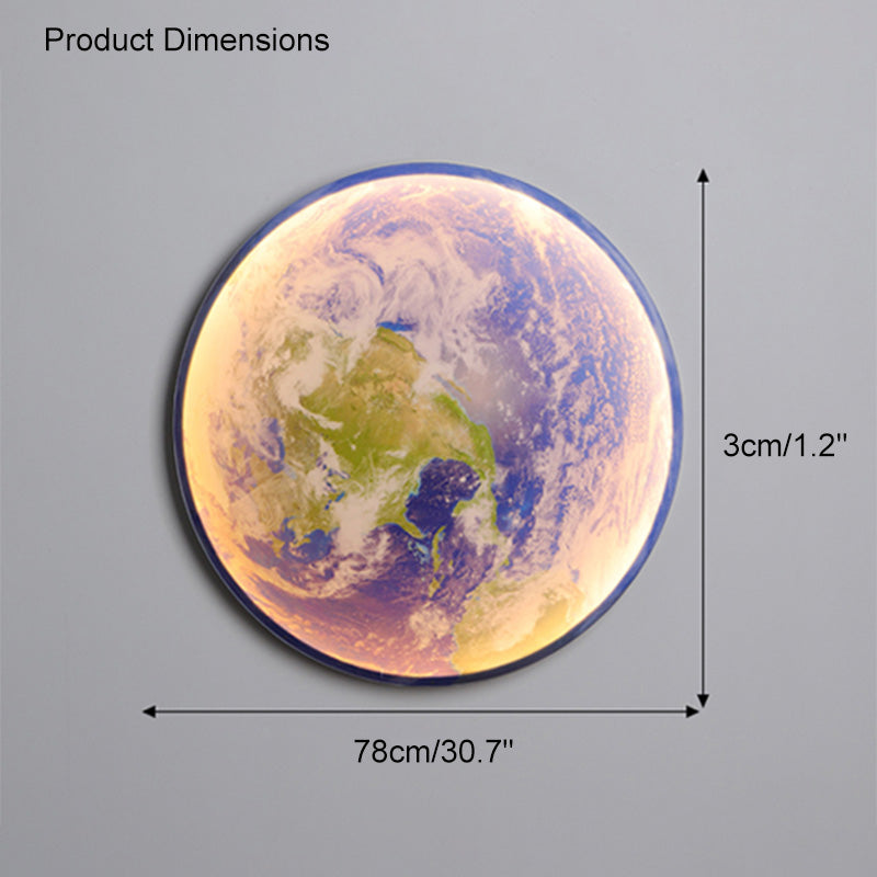 WOMO Appliques Murale Rond Lune/Terre - WM6102