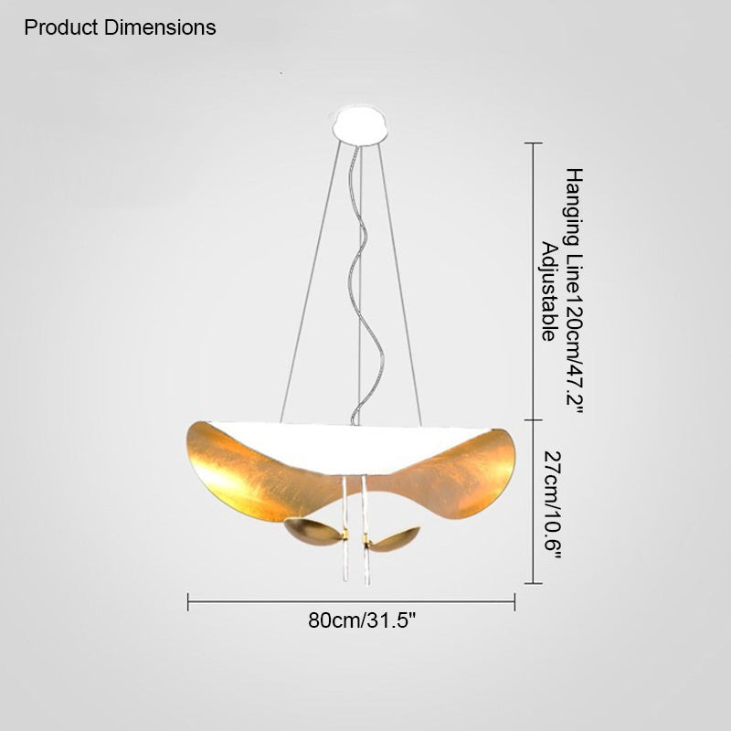 WOMO Suspension Feuille Metal Art Déco-WM2088