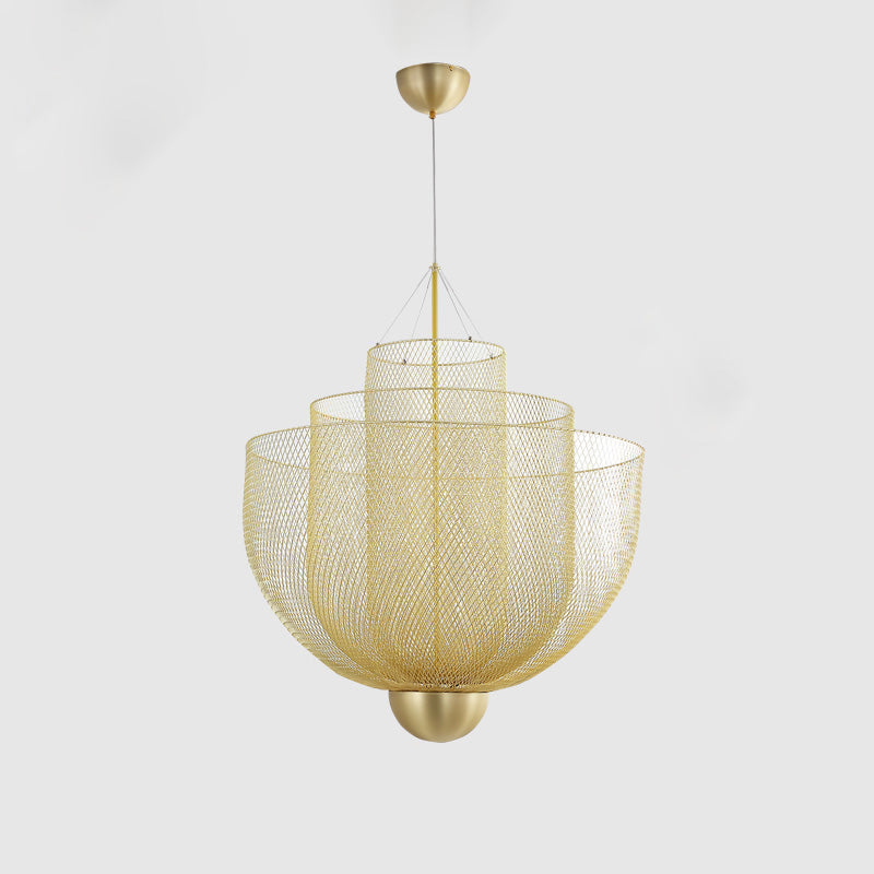 WOMO Mesh Uplight Chandelier for Vaulted Ceilings-WM2069