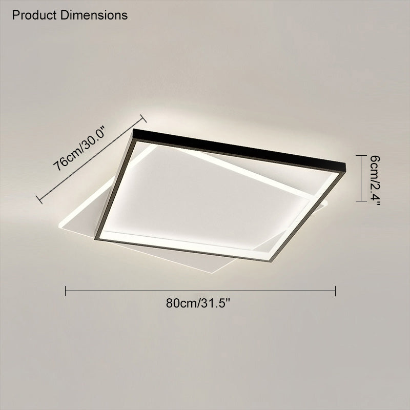 WOMO Plafonnier Led Rectangulaire Plat-WM1011