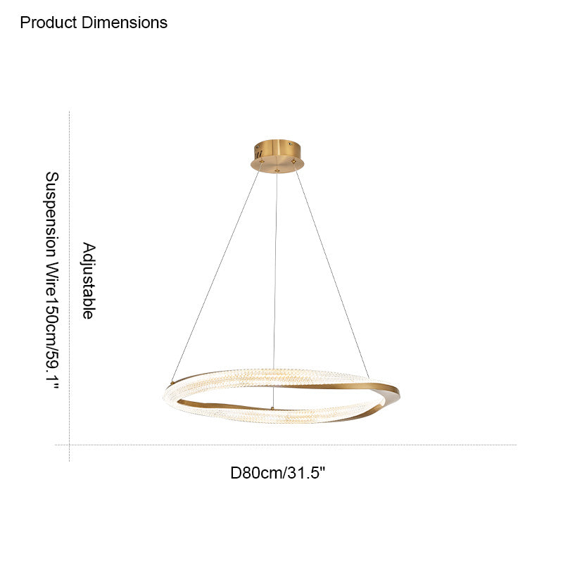 WOMO Lustre Cercle Led en Verre-WM2128