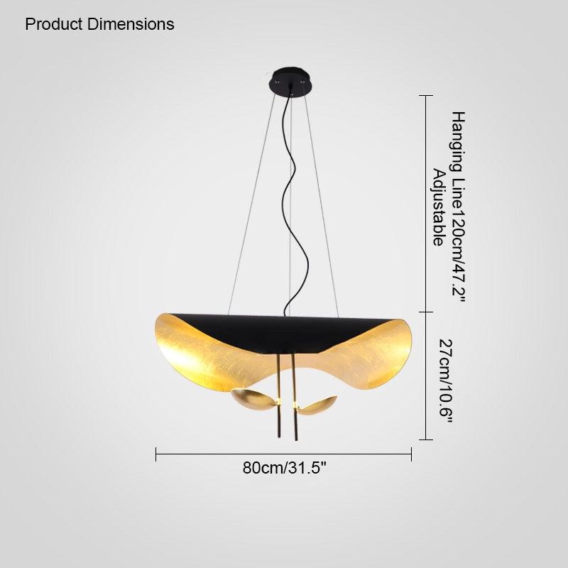 WOMO Suspension Feuille Metal Art Déco-WM2088