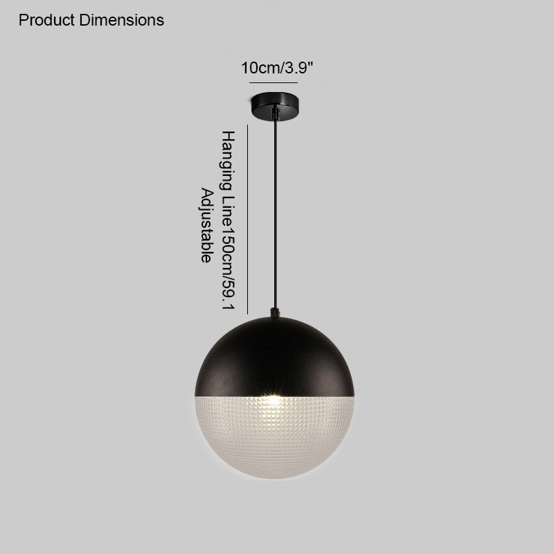 WOMO Suspension Boule Verre Art Déco-WM2065
