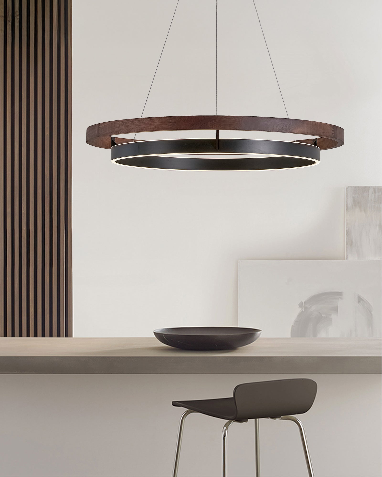 WOMO Wooden LED Ring Chandelier-WM2492