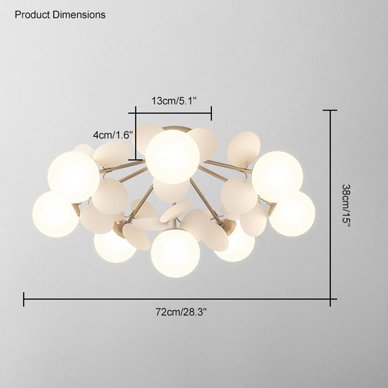 WOMO Lustre Branche Boule Verre-WM2044