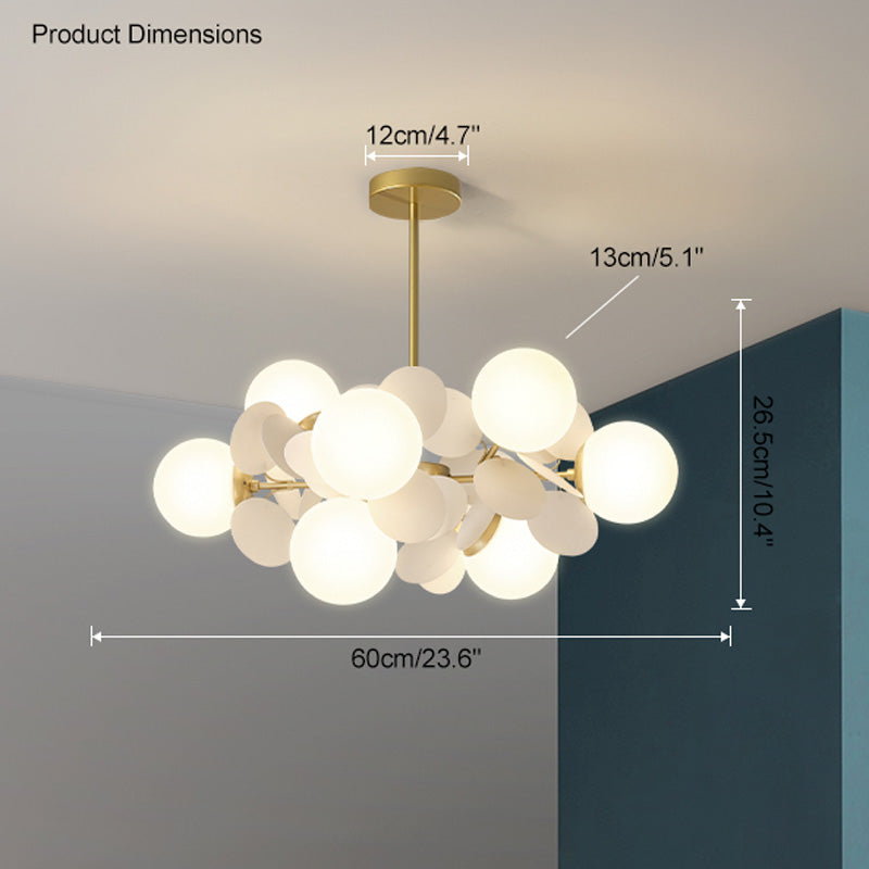 WOMO Lustre Branche Boule Verre-WM2044