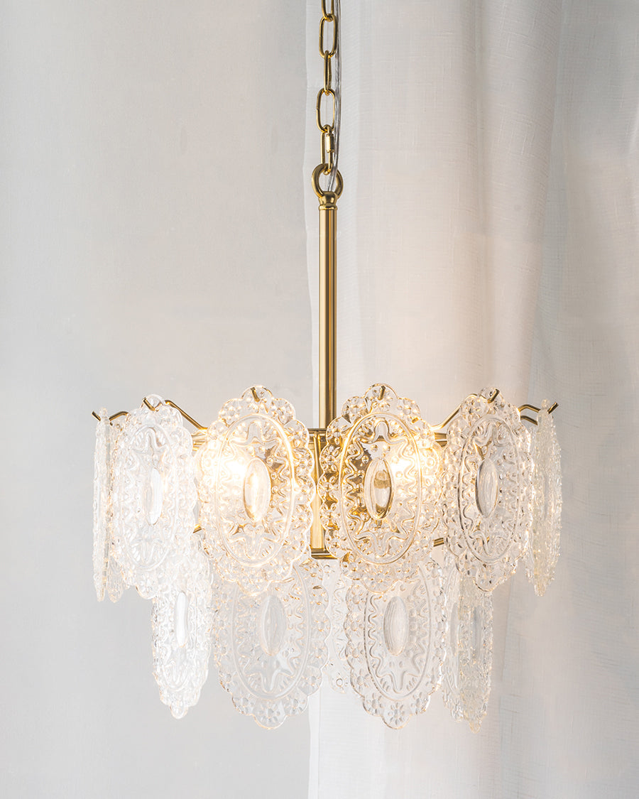 WOMO Lustre Chic Feuille en Verre-WM2208