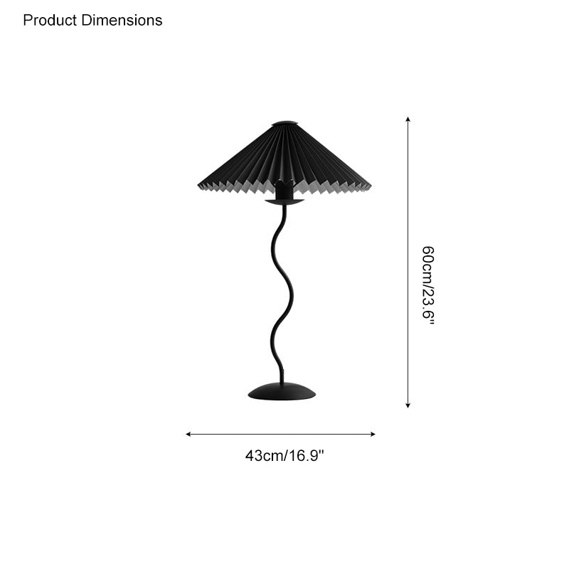 Lampe de table plissée ondulée WOMO-WM8001