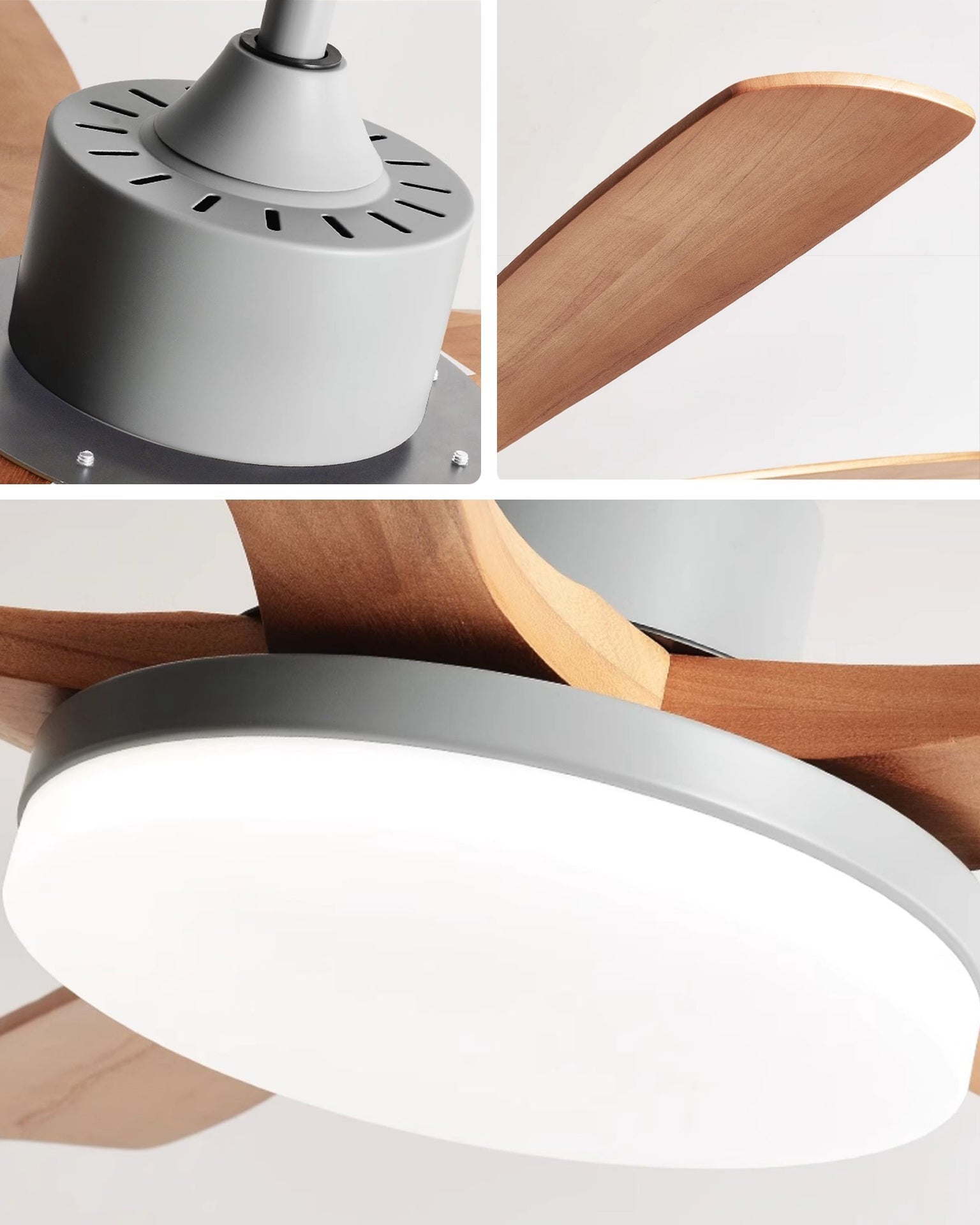 WOMO Lampe à ventilateur de plafond moderne à 5 pales - WM5206