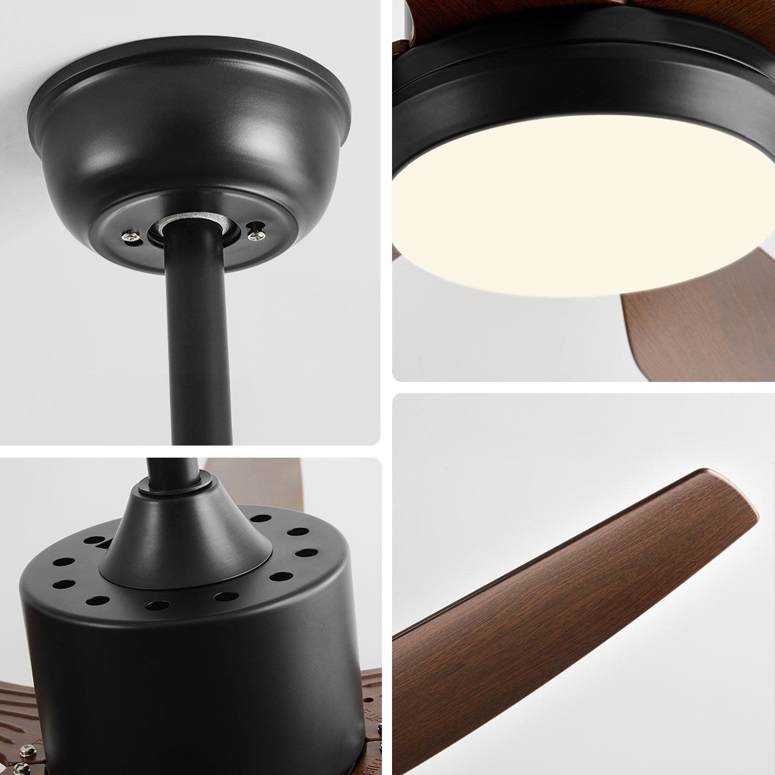 WOMO Lampe à 6 pales pour grand ventilateur de plafond-WM5212