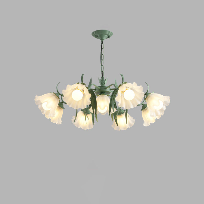 Lustre en verre à fleurs WOMO Tole-WM2307