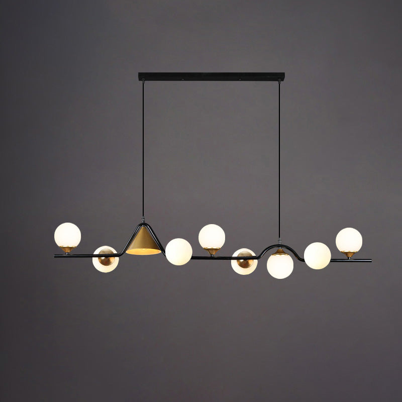 WOMO Lustre lineaire Boule Verre - WM2257