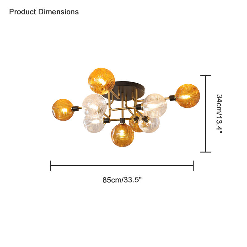 WOMO Plafonnier Multiple Boule Verre-WM1110