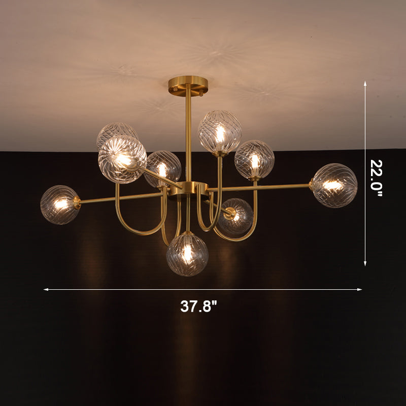WOMO Lustre Branche Boule en Verre-WM2255