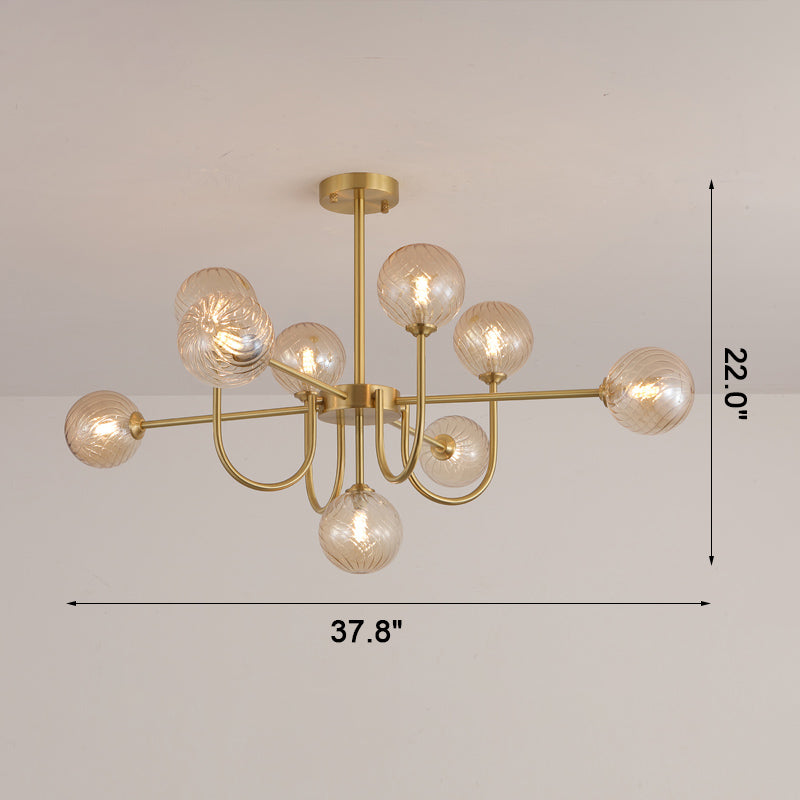 WOMO Lustre Branche Boule en Verre-WM2255