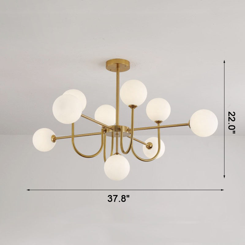 WOMO Lustre Branche Boule en Verre-WM2255