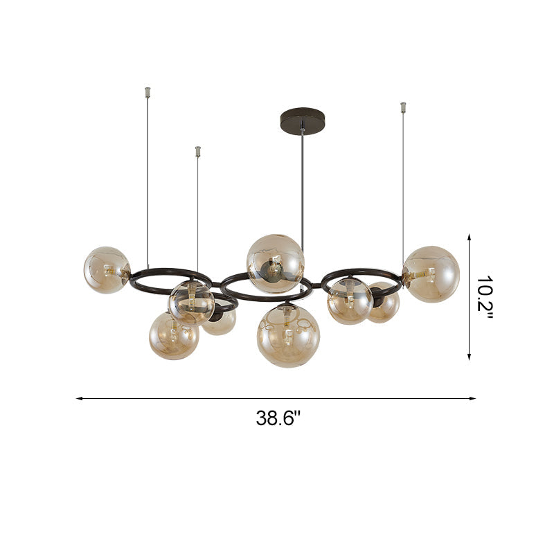 WOMO Lustre Plusieurs Ampoules Boule Verre-WM2253