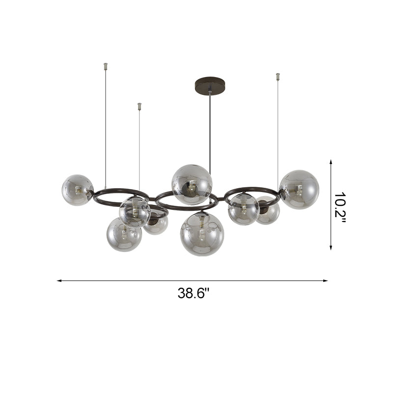 WOMO Lustre Plusieurs Ampoules Boule Verre-WM2253