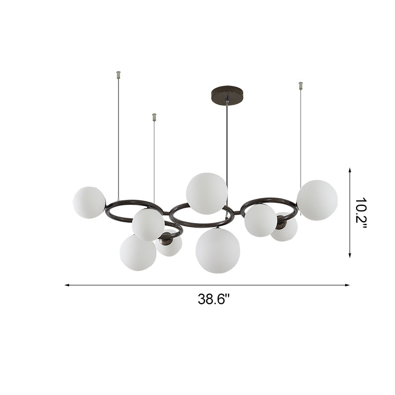 WOMO Lustre Plusieurs Ampoules Boule Verre-WM2253