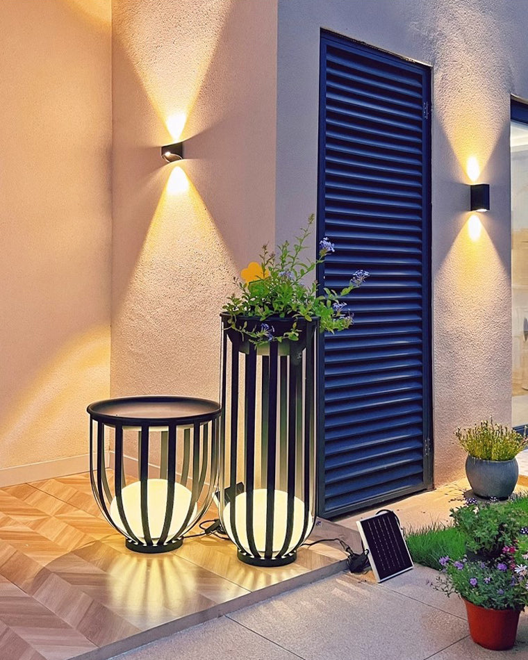 WOMO Lampadaire Extérieur de sol Solaire Rechargeable pour Terrasse-WM9004