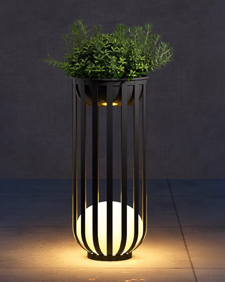 WOMO Lampadaire Extérieur de sol Solaire Rechargeable pour Terrasse-WM9004