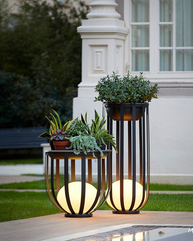 WOMO Lampadaire Extérieur de sol Solaire Rechargeable pour Terrasse-WM9004
