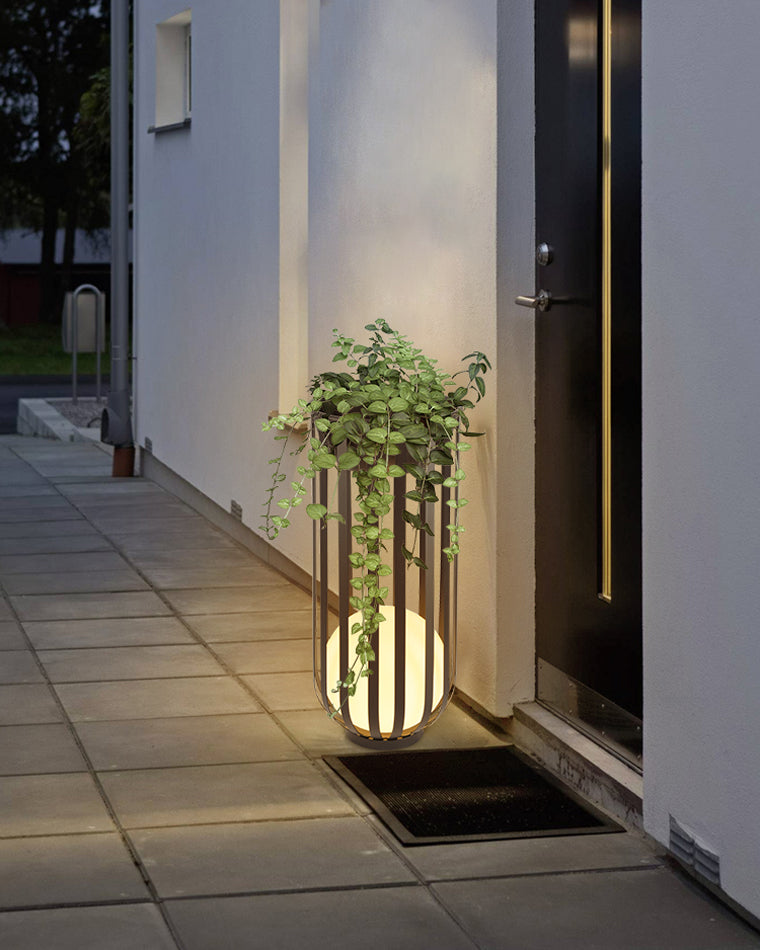 WOMO Lampadaire Extérieur de sol Solaire Rechargeable pour Terrasse-WM9004