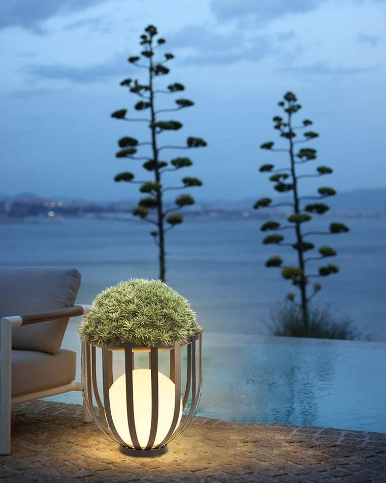 WOMO Lampadaire Extérieur de sol Solaire Rechargeable pour Terrasse-WM9004