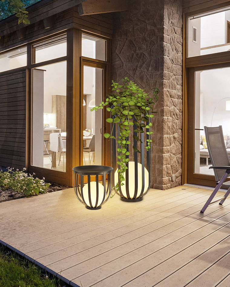 WOMO Lampadaire Extérieur de sol Solaire Rechargeable pour Terrasse-WM9004