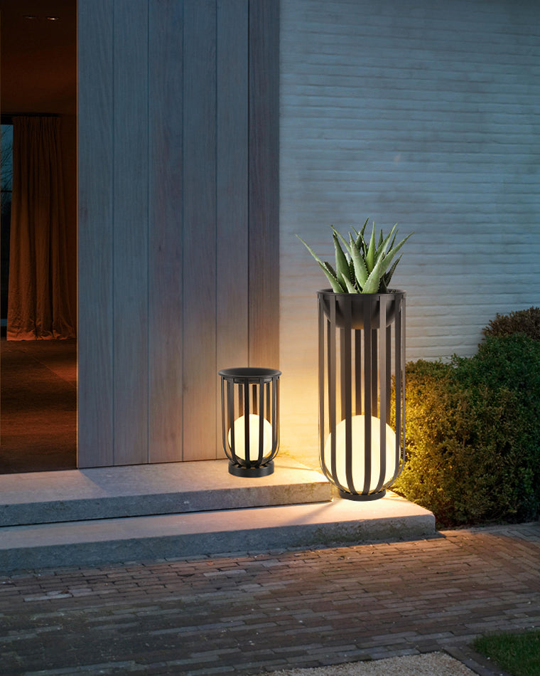WOMO Lampadaire Extérieur de sol Solaire Rechargeable pour Terrasse-WM9004