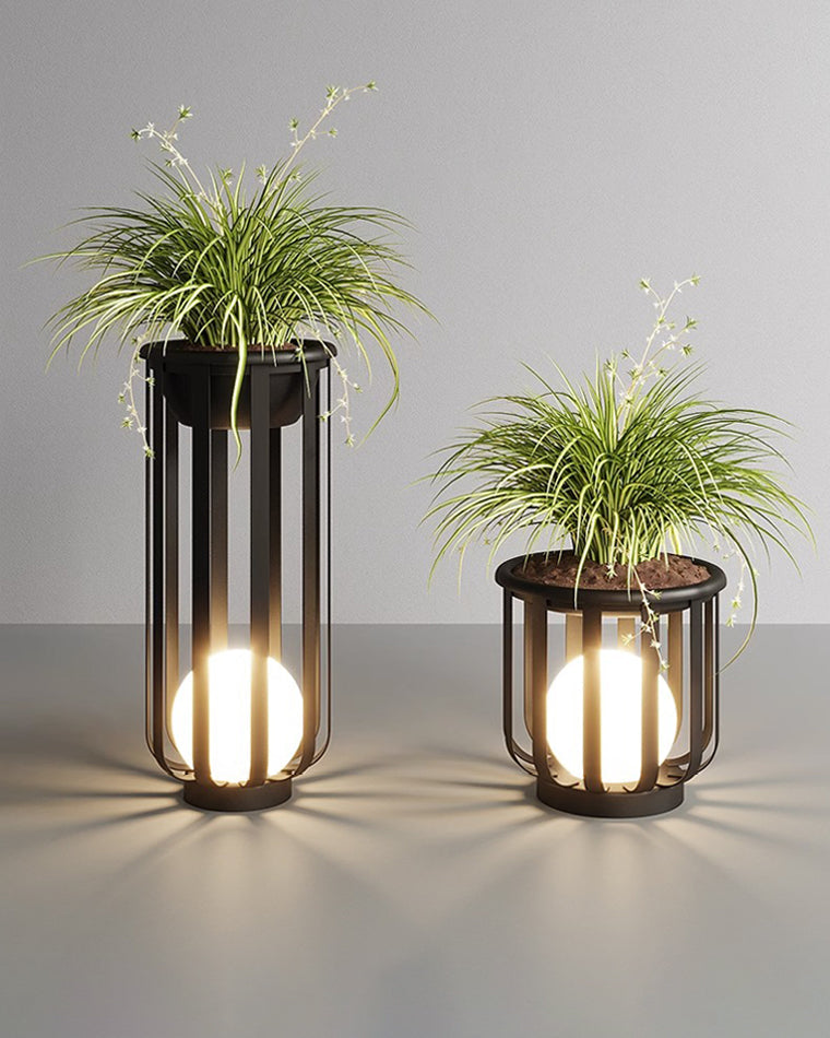 WOMO Lampadaire Extérieur de sol Solaire Rechargeable pour Terrasse-WM9004