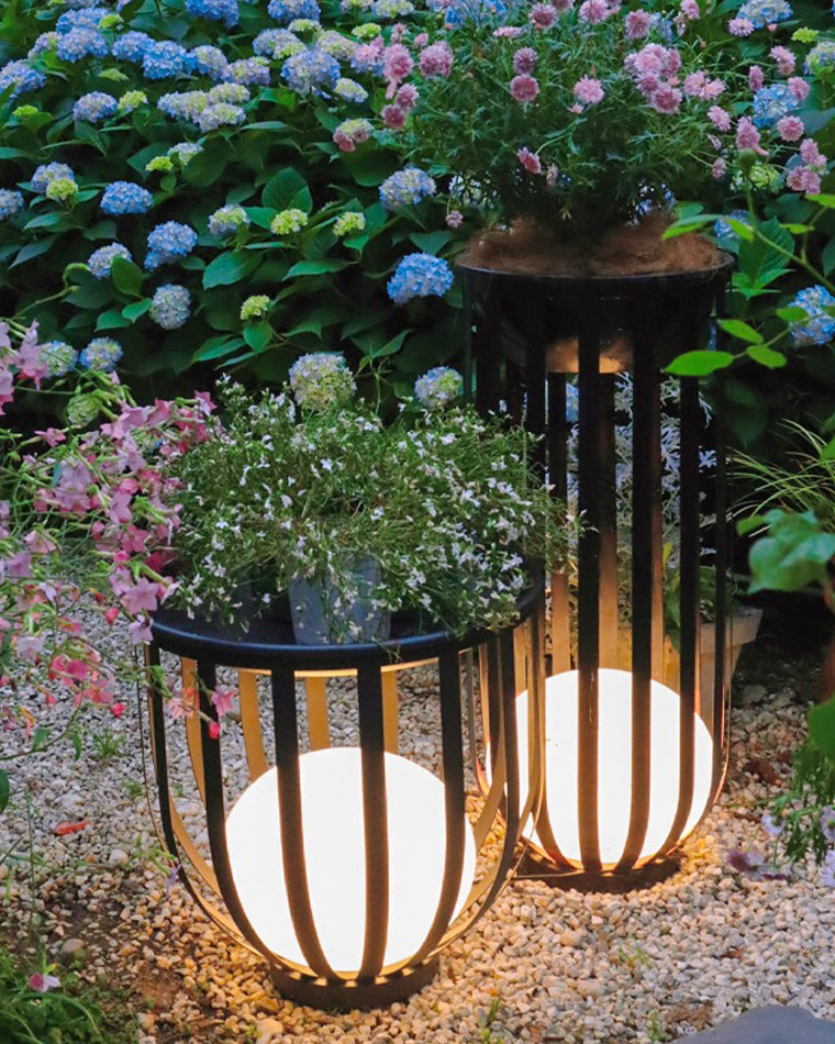WOMO Lampadaire Extérieur de sol Solaire Rechargeable pour Terrasse-WM9004